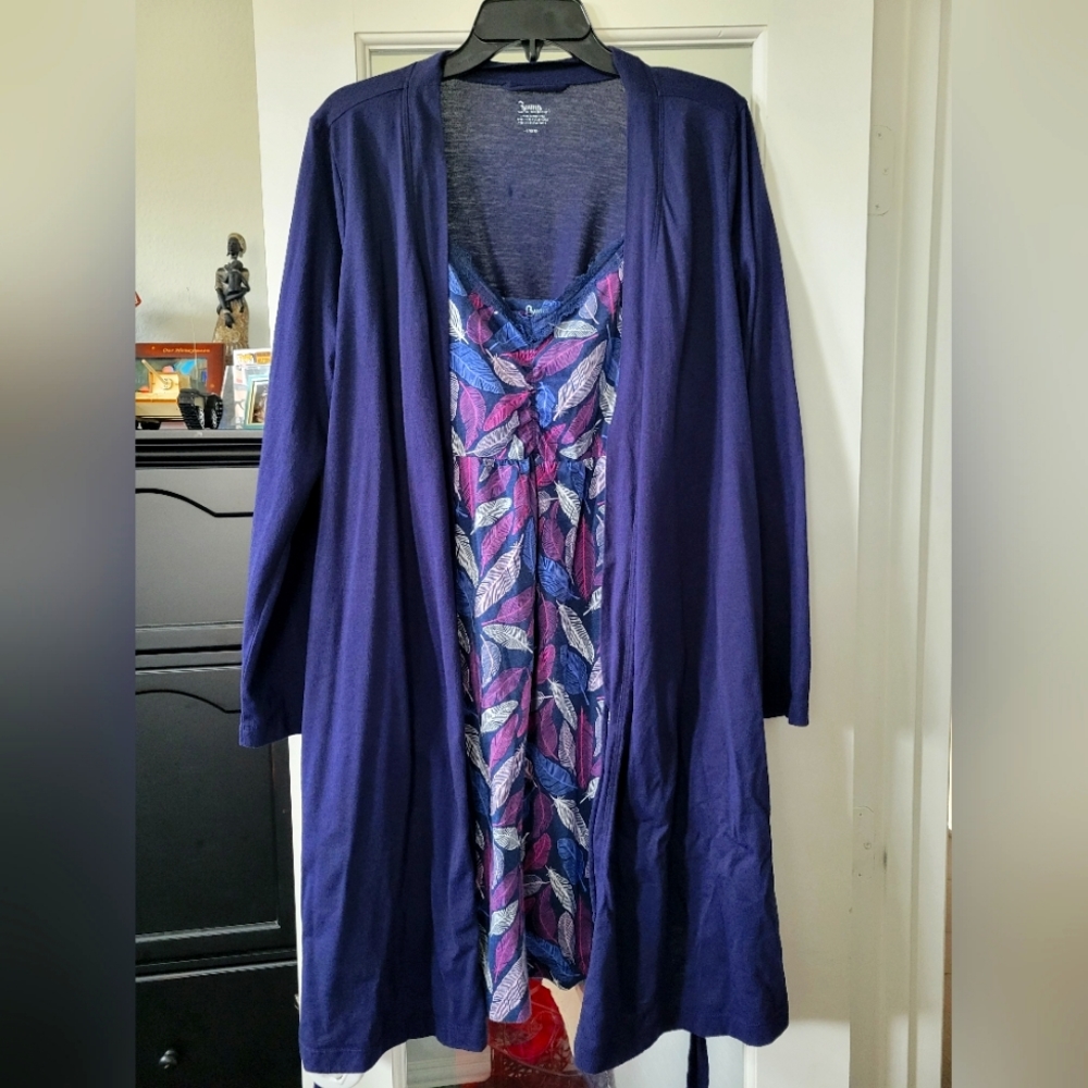 Bump Nursing Gown and Robe with Pockets (L)